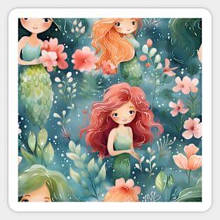 Mermaids Pattern 18 Sticker